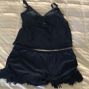 Jessica Simpson Fringe Tankini. Size XXL. NWT